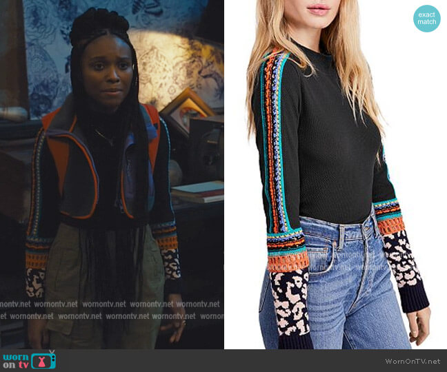 Free People Switch it Up Thermal Top worn by Naomi McDuffie (Kaci Walfall) on Naomi