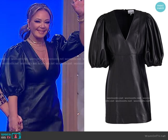 Ganni Leather mini dress