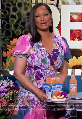Garcelle’s floral print mini dress on The Real