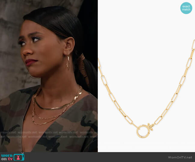 Gorjana Parker Necklace worn by Keisha (Netta Walker) on All American Homecoming