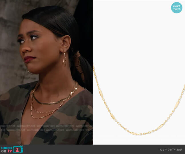 Gorjana Tatum Necklace worn by Keisha (Netta Walker) on All American Homecoming