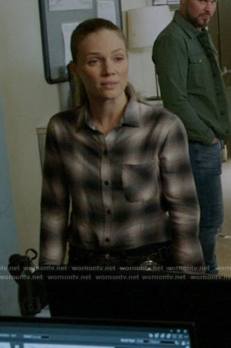 Hailey’s plaid shirt on Chicago PD