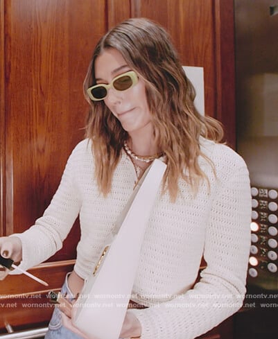 Hailey Bieber’s white tweed jacket on The Kardashians