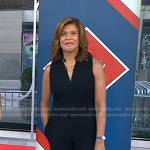 Hoda’s black sleeveless jumpsuit on Today
