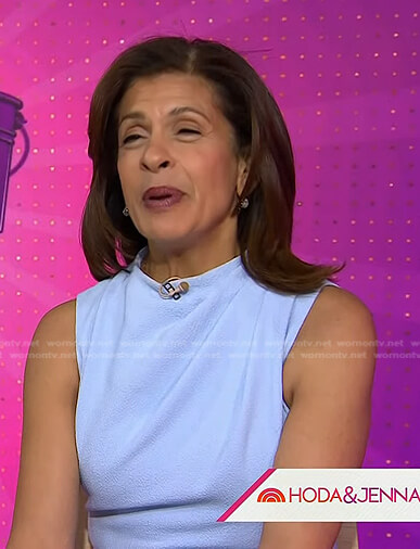Hoda’s light blue sleeveless jumpsuit on Today