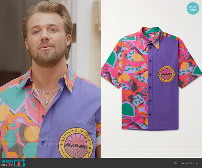 Isabel Marant Labili Printed Cotton Shirt worn by JJ Parker (Hunter Clowdus) on All American