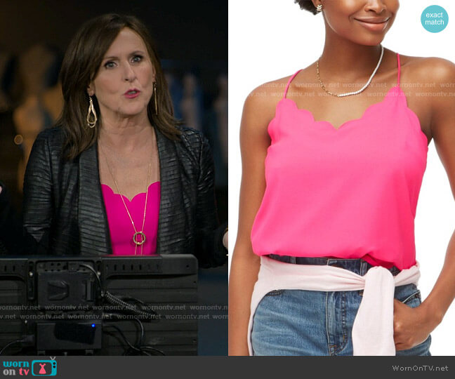 J. Crew Scalloped Tank worn by Jackie Stilton (Molly Shannon) on I Love That For You