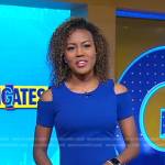 Janai’s blue cold shoulder dress on Good Morning America