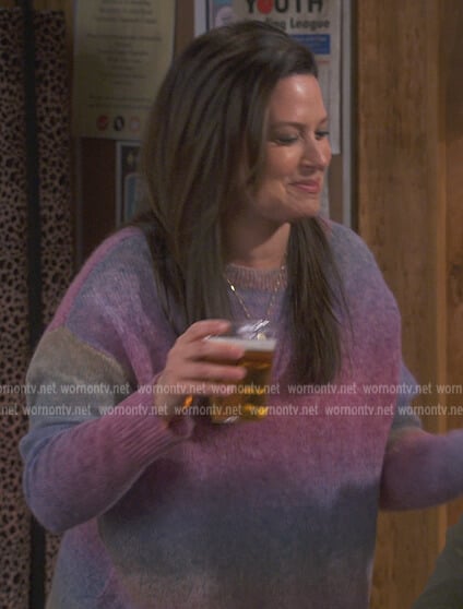 Jen’s space dye sweater on How We Roll