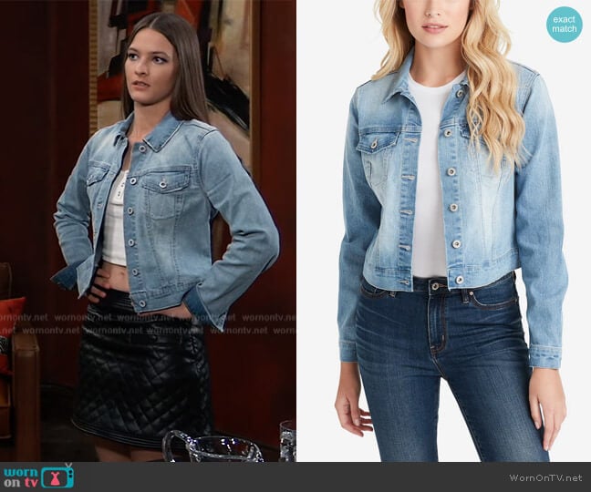 Jessica Simpson Pixie Classic Denim Jacket worn by Esme (Avery Kristen Pohl) on General Hospital
