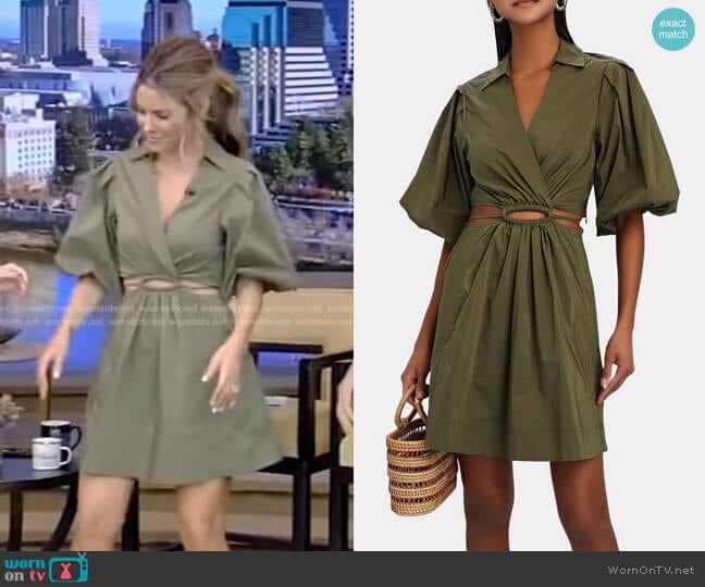 Jonathan Simkhai Aulora Cut-Out Poplin Mini Dress