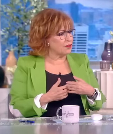 Joy’s green linen blazer on The View
