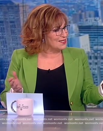 Joy’s green linen blazer on The View
