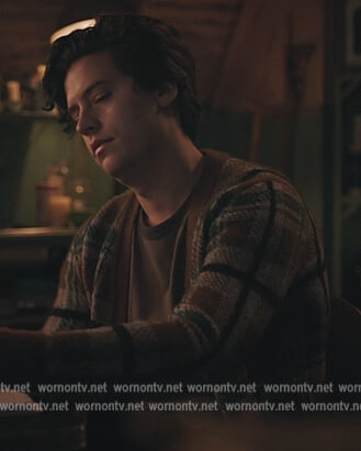 Jughead’s plaid cardigan on Riverdale