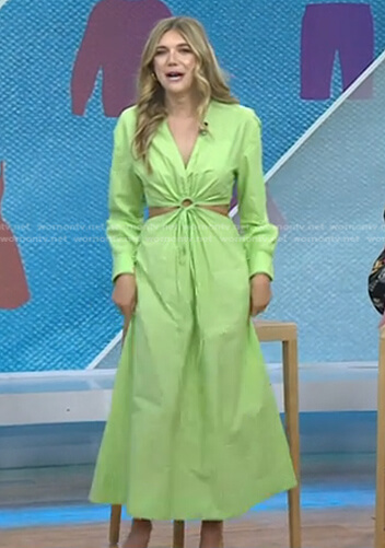 Katie Sands’s green cutout dress on Today