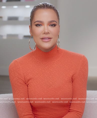 Khloe’s red fendi logo top on The Kardashians