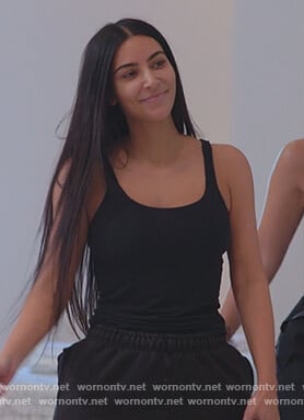 Kim’s black tank top on The Kardashians