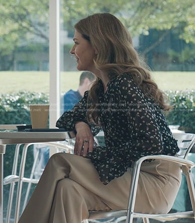 Kit’s black floral blouse on The Resident