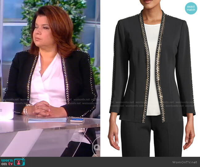 Kobi Halperin Ken Studded Blazer Jacket worn by Ana Navarro on The View