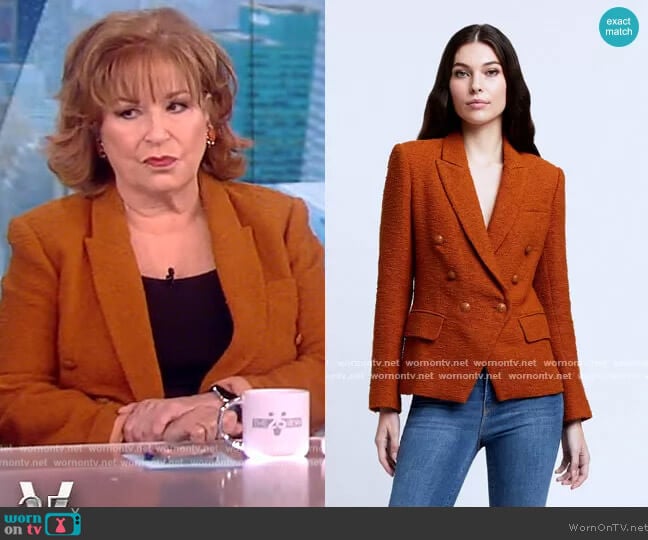 L'Agence Kenzie Tweed Blazer worn by Joy Behar on The View