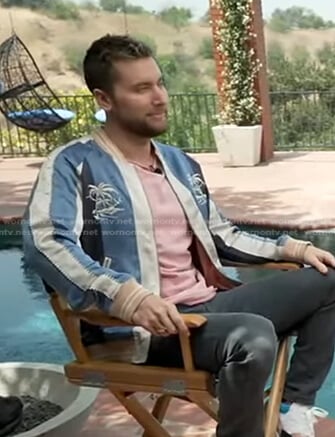 Lance Bass’s blue bomber jacket on Good Morning America