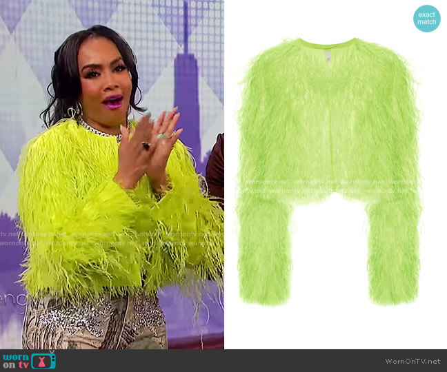 Lapointe Cropped Feather Bomber