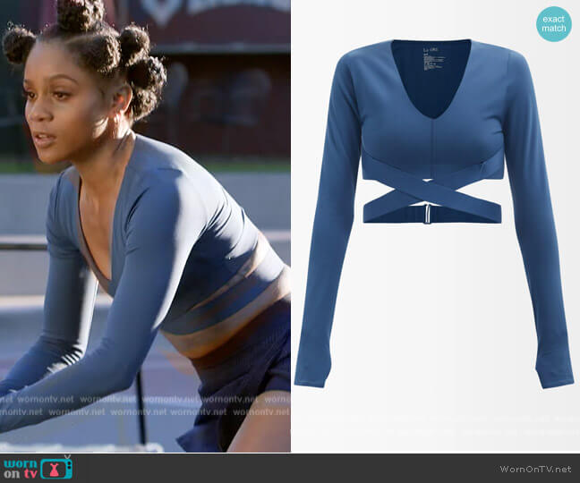 Le Ore Corso stretch-jersey cropped top worn by Simone (Geffri Hightower) on All American Homecoming
