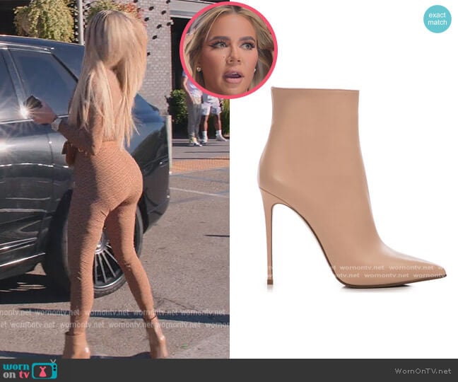 Le Silla Eva Ankle Boots 120mm worn by Khloe Kardashian (Khloe Kardashian) on The Kardashians
