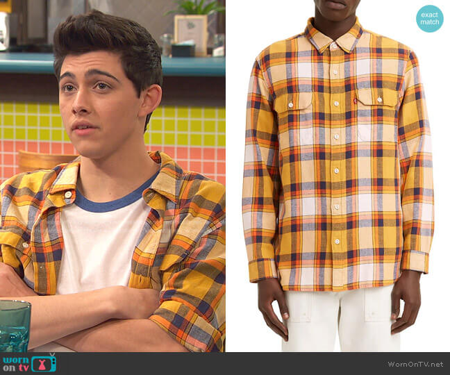 Levis Jackson Worker Plaid Button-Up Shirt worn by Neil (Felix Avitia) on Ravens Home