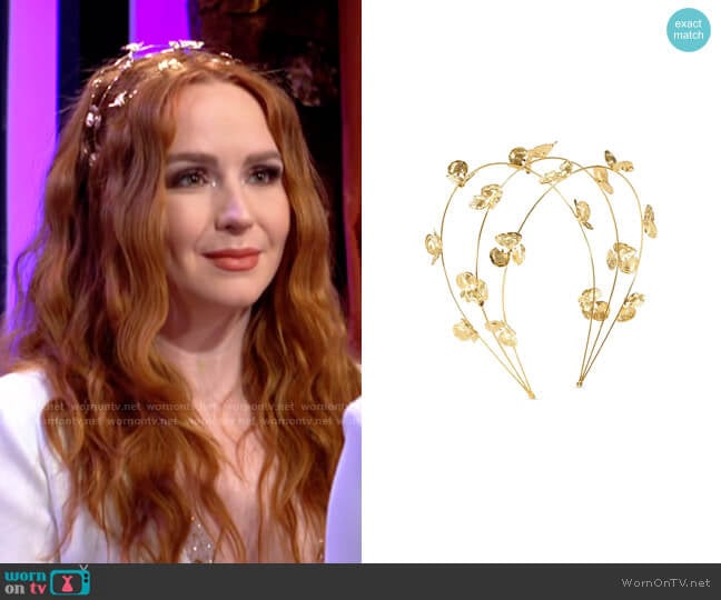 Lelet NY Vera Triple Wrap Floral Headband worn by Mariah Copeland (Camryn Grimes) on The Young and the Restless
