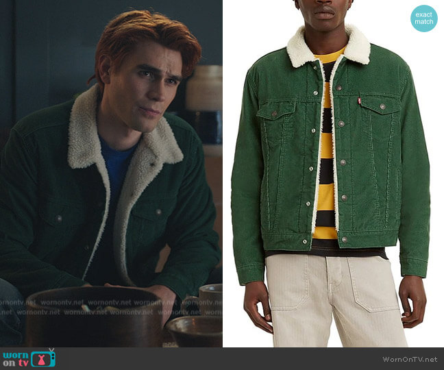 Levis Type III Sherpa Corduroy Trucker Jacket worn by Archie Andrews (K.J. Apa) on Riverdale