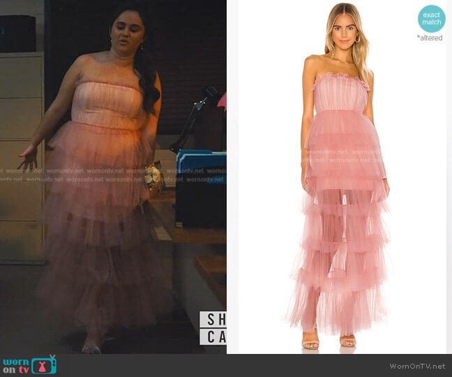 Lovers and Friends Bobbit Gown worn by Annabelle (Mary-Charles Jones) on Naomi