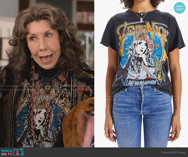 Madeworn Stevie Nicks Tee worn by Frankie (Lily Tomlin) on Grace and Frankie