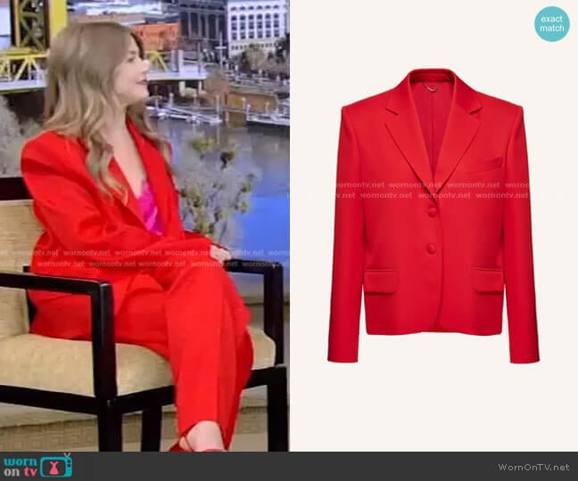 Magda Butrym Tailored Wool Blazer in red