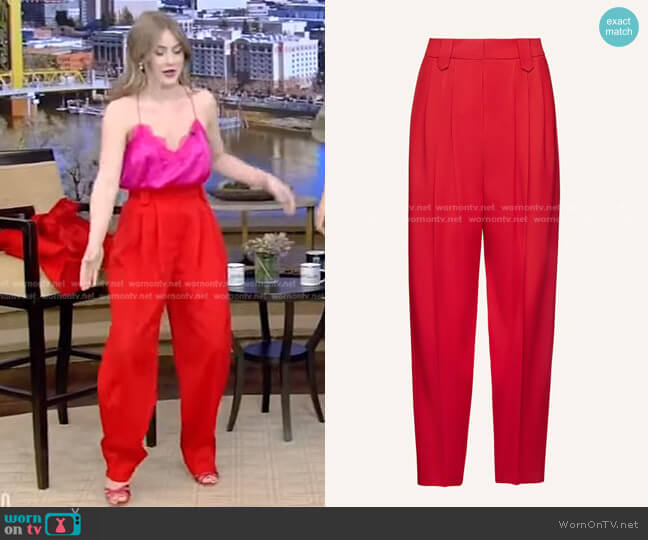 Magda Butrym Tapered Wool Pants in red