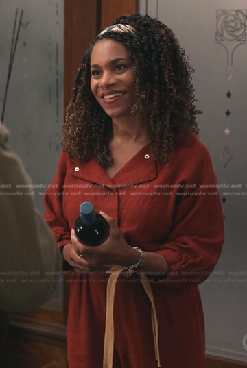 Maggie’s red jumpsuit on Greys Anatomy