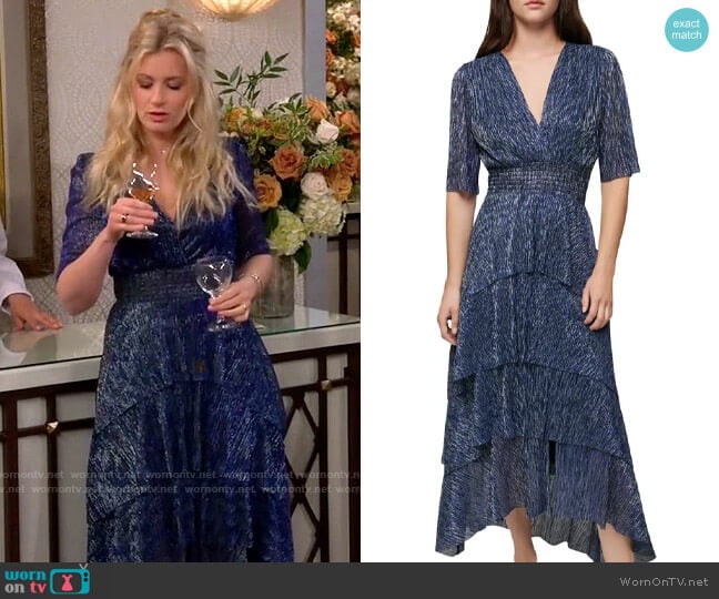 Maje Ruffini Dress worn by Gemma (Beth Behrs) on The Neighborhood