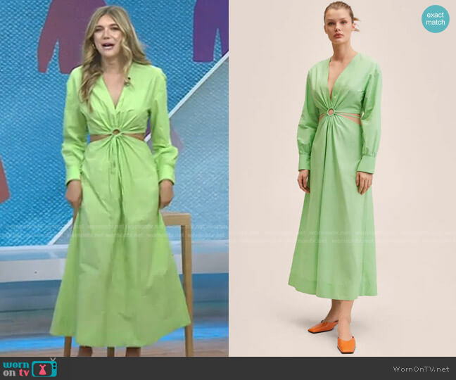 Mango Vent Cotton Dress
