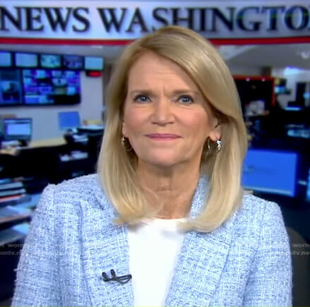 Martha Raddatz’s blue tweed blazer on Good Morning America