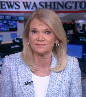Martha Raddatz’s blue tweed blazer on Good Morning America