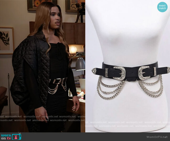 Maximus Jewels Double Buckle with Chain worn by Nathanial Hardin (Rhoyle Ivy King) on All American Homecoming
