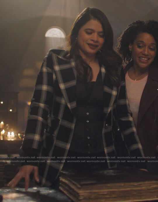 Mel’s black plaid blazer on Charmed