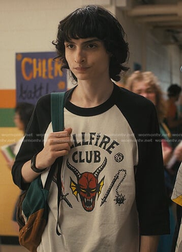 Mike’s Hellfire Club Raglan T-Shirt on Stranger Things