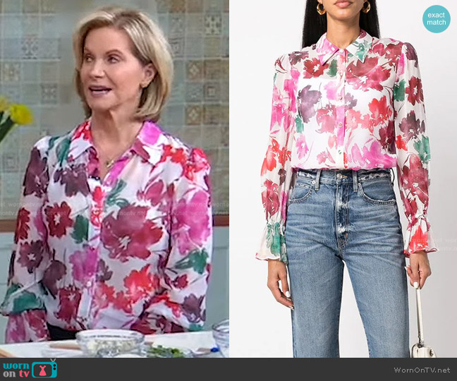 Milly All-Over Floral Print Shirt