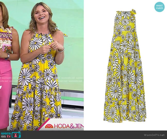 Mira Mikati Daisy Halter Maxi worn by Jenna Bush Hager on Today