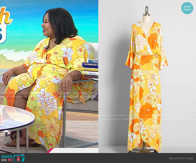 Modcloth Living That Resort Life Maxi Wrap Dress