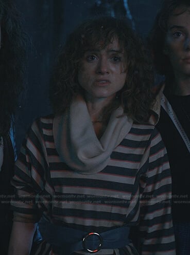 Nancy’s black and white striped top on Stranger Things
