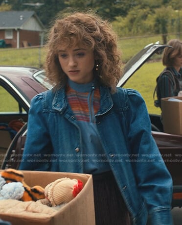 Nancy’s denim jacket on Stranger Things