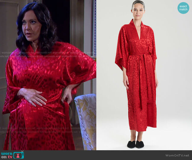 Natori Decadence Robe worn by Jan Spears (Heather Lindell) on Days of our Lives