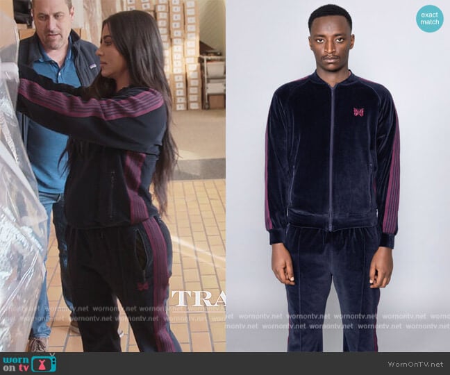 Needles Rib Collar Track Jacket worn by Kim Kardashian (Kim Kardashian) on The Kardashians